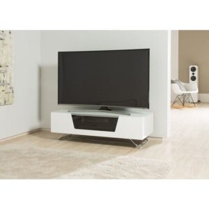 Chroma Medium High Gloss TV Stand With Steel Frame In White