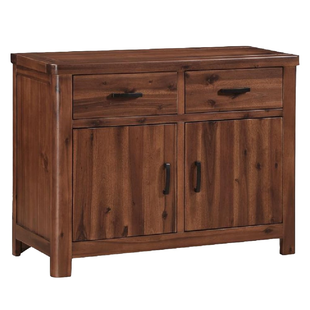 Areli Wooden Sideboard With 2 Doors 2 Drawers In Dark Brown