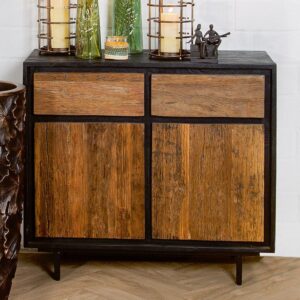 Aztec Wooden Sideboard With 2 Doors Drawers In Natural
