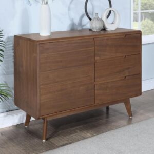 Cairo Wooden Sideboard With 1 Door 3 Drawers In Walnut