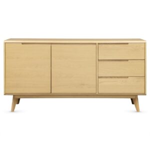 Cairo Wooden Sideboard With 2 Doors 3 Drawers In Oak