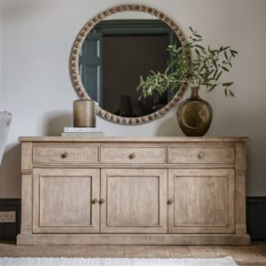 Valletta Wooden Sideboard With 3 Doors 3 Drawers In Natural