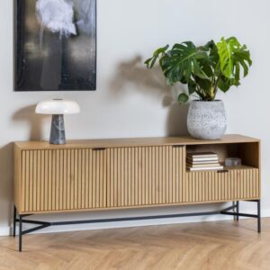 Japar Wooden Sideboard With 2 Doors 1 Drawer In Matt Wild Oak
