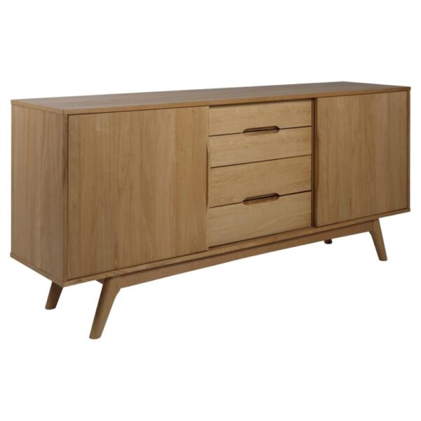 Marta Wooden Sideboard With 2 Sliding Doors In Oak