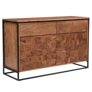 Albany Wooden Sideboard With 2 Drawers 2 Doors In Natural