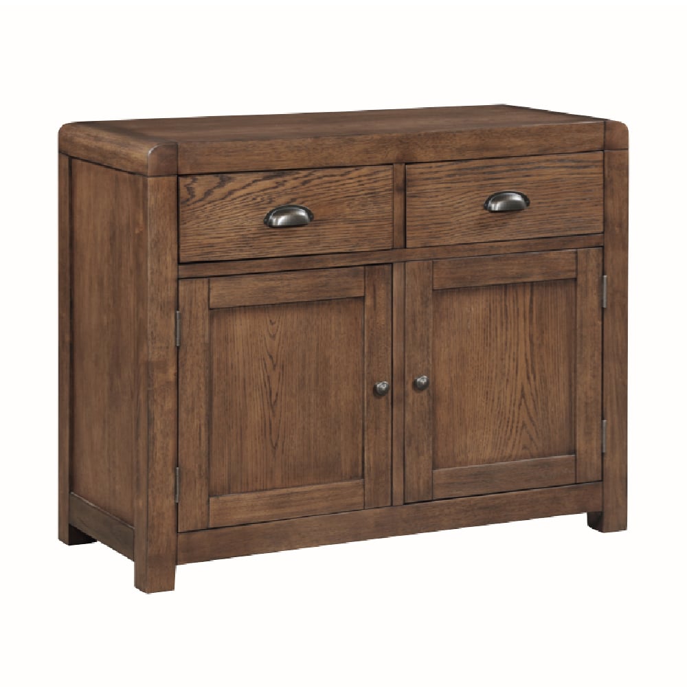 Ontario Wooden Sideboard With 2 Doors 2 Drawers In Dark Oak