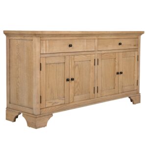 Valencia Wooden Sideboard With 4 Doors 2 Drawers In Natural