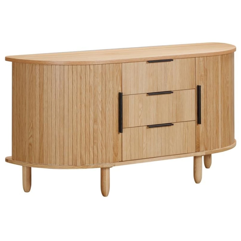 Vevey Wooden Sideboard With 2 Doors 3 Drawers In Oak