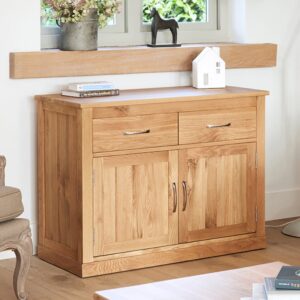 Fornatic Wooden Sideboard With 2 Doors 2 Drawers In Mobel Oak