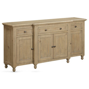 Chilton Wooden Sideboard With 4 Doors 3 Drawers - Rustic Oak