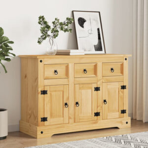 Croydon Wooden Sideboard With 3 Doors 3 Drawers In Brown