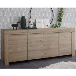 Ferndale Wooden Sideboard With 4 Doors In Cadiz Oak