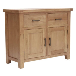 Hewitt Wooden Sideboard With 2 Doors 2 Drawers In Rustic Oak